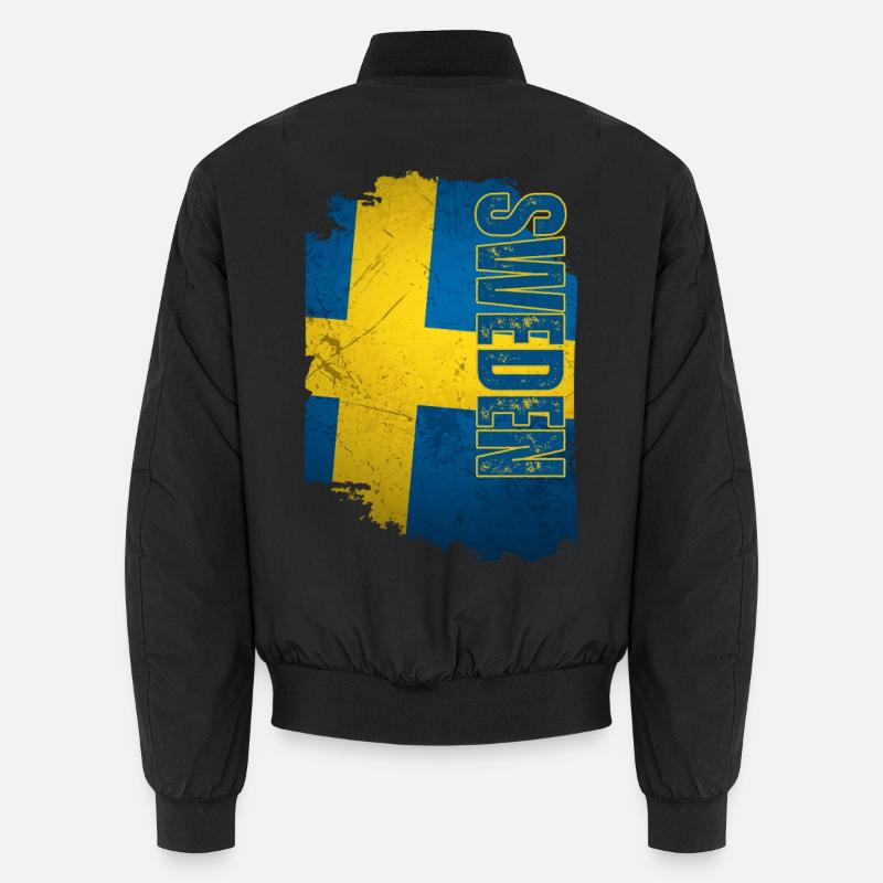 Drapeau vertical de la Suède, j’adore la Suède Bomber unisexe