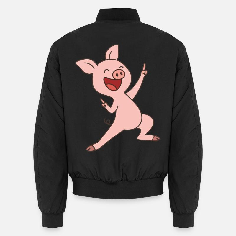 Glücksferkel Deluxe - Unisex Bomberjacke - Schwarz