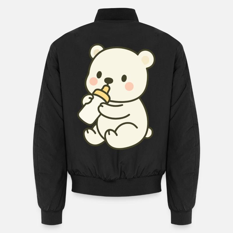 Milchzeit im Eis - Unisex Bomberjacke - Schwarz
