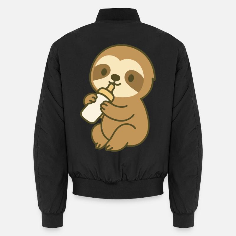 Bottle Time Sloth - Bébé paresseux avec biberon Bomber unisexe