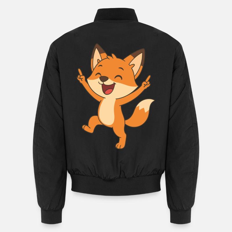 Fröhlicher Fuchs Unisex Bomberjacke