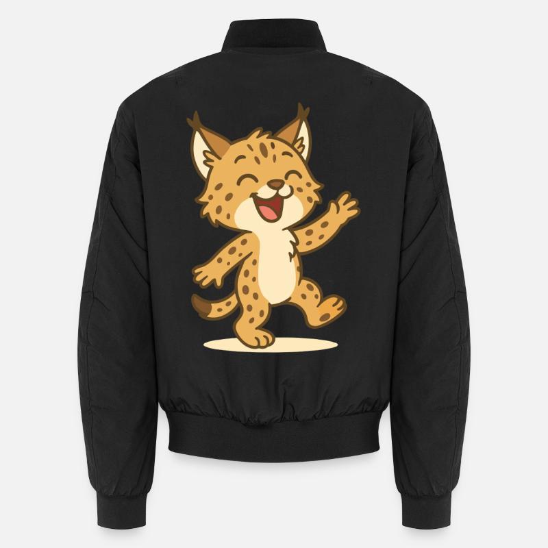 Tanzender Luchs - Unisex Bomberjacke - Schwarz