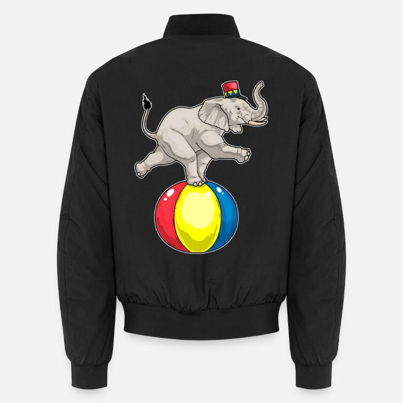 Bal de cirque d’éléphants - Bomber unisexe - noir
