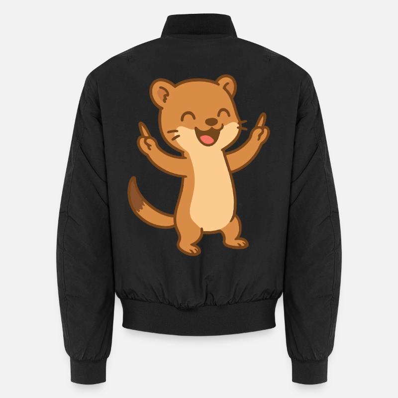 Happy Weasel Bébé Dessin Animé Bomber unisexe