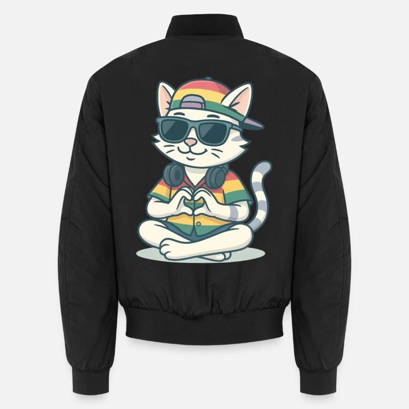 Reggae Chill Cat Bomber unisexe