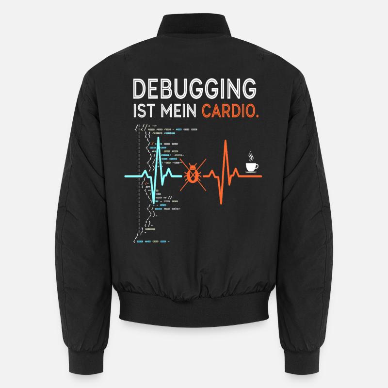 Debugging ist mein Cardio - Computer Nerd - Unisex Bomberjacke - Schwarz