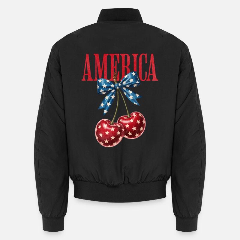 SSW-19America Cherry - Unisex Bomber Jacket - black