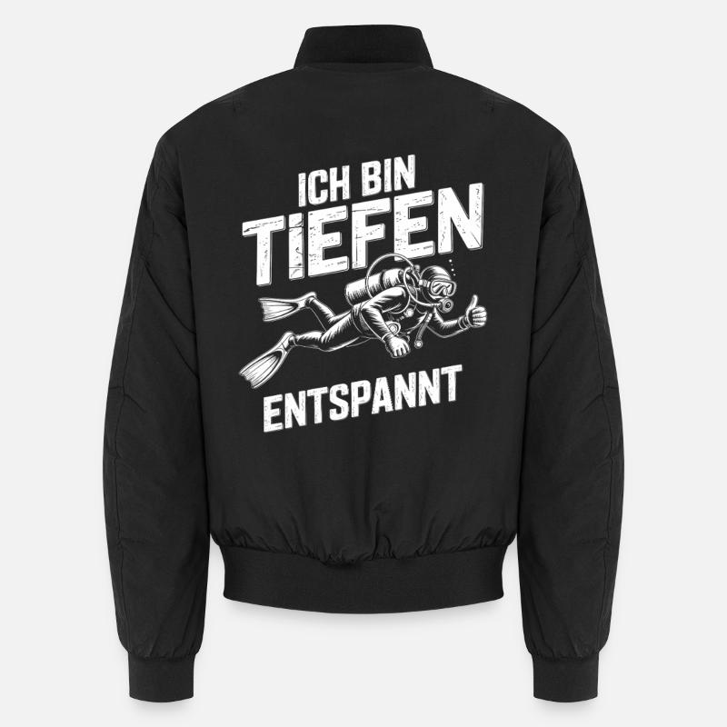 Ich bin tiefenentspannt Taucher Unisex Bomberjacke