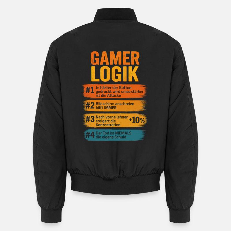 Gamer Logic Computer PC Controller Gamer - Unisex Bomber Jacket - black