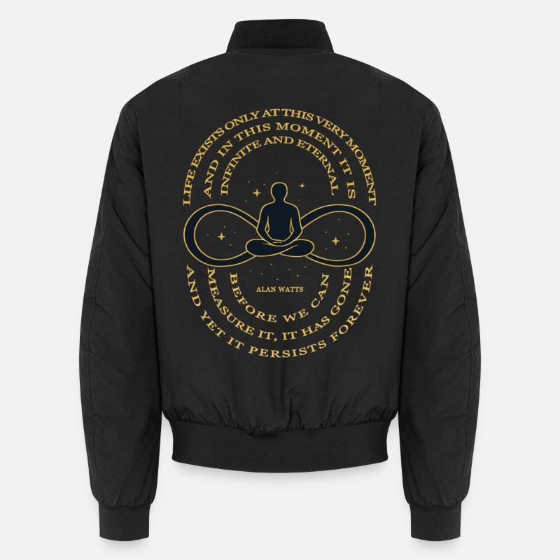 Alan Watts Time Infinity Tee - Unisex Bomber Jacket - black