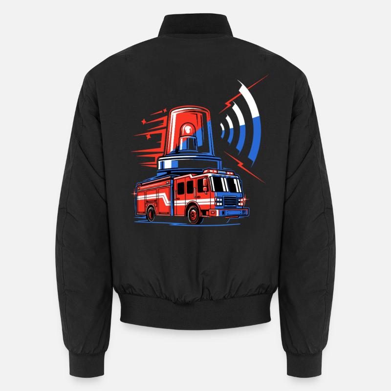 Feuerwehrauto mit Sirene Unisex Bomberjacke