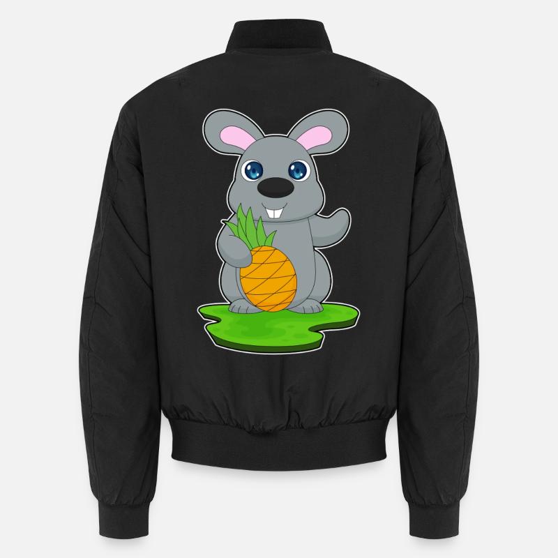 Bunny Pineapple Fruit Unisex Bomber Jacket