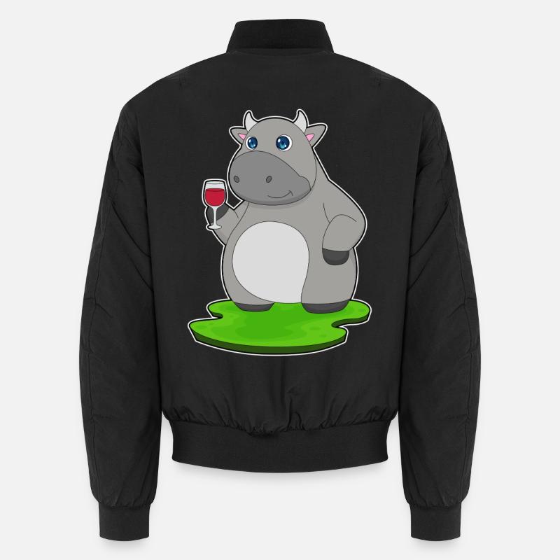 Cow Red Wine Unisex Bomber Jacket