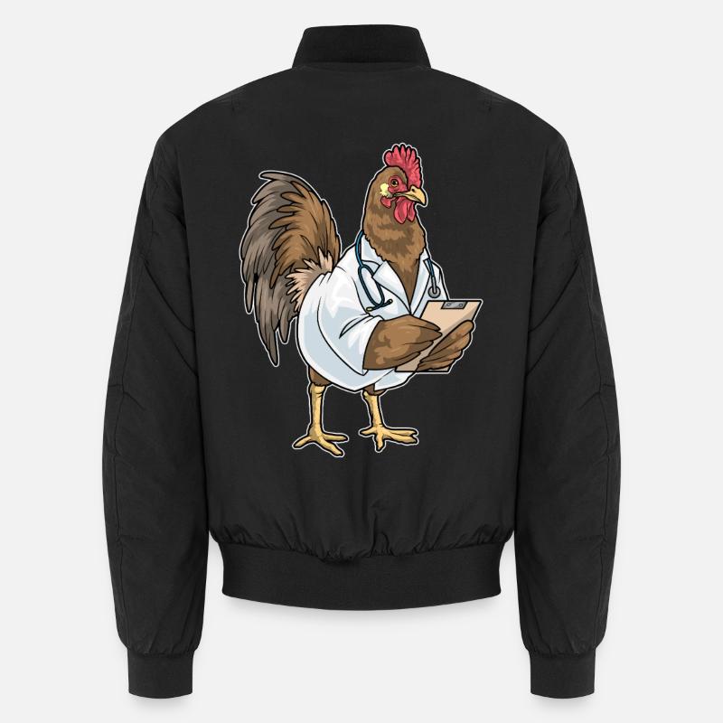 Rooster Doctor Stethoscope Unisex Bomber Jacket