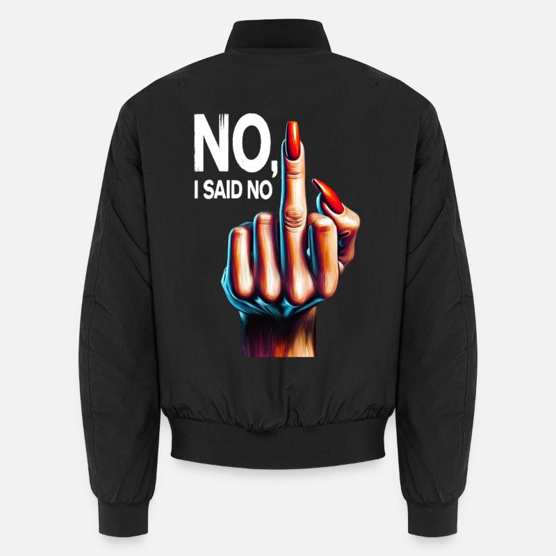 Bold Middle Finger Illustration for Statement Wear Unisex Bomber Jacket