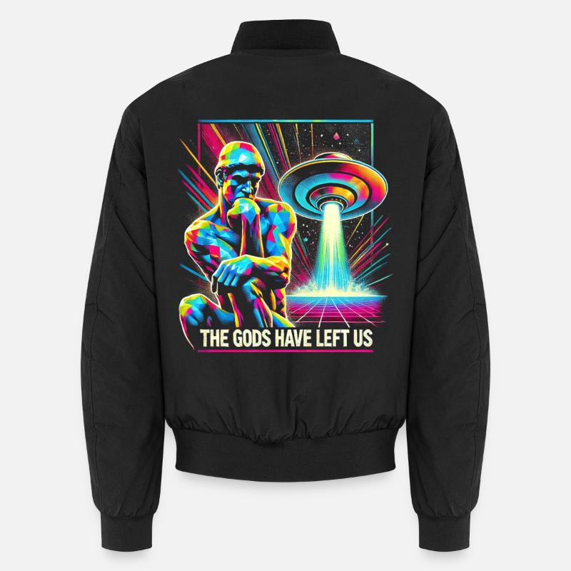 Psychedelische Alien-Invader-Kunst Unisex Bomberjacke