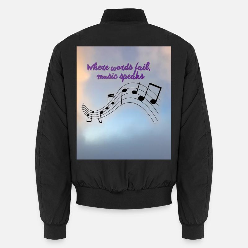 Music Speaks Beyond Words Design Unisex Bomber Jacket
