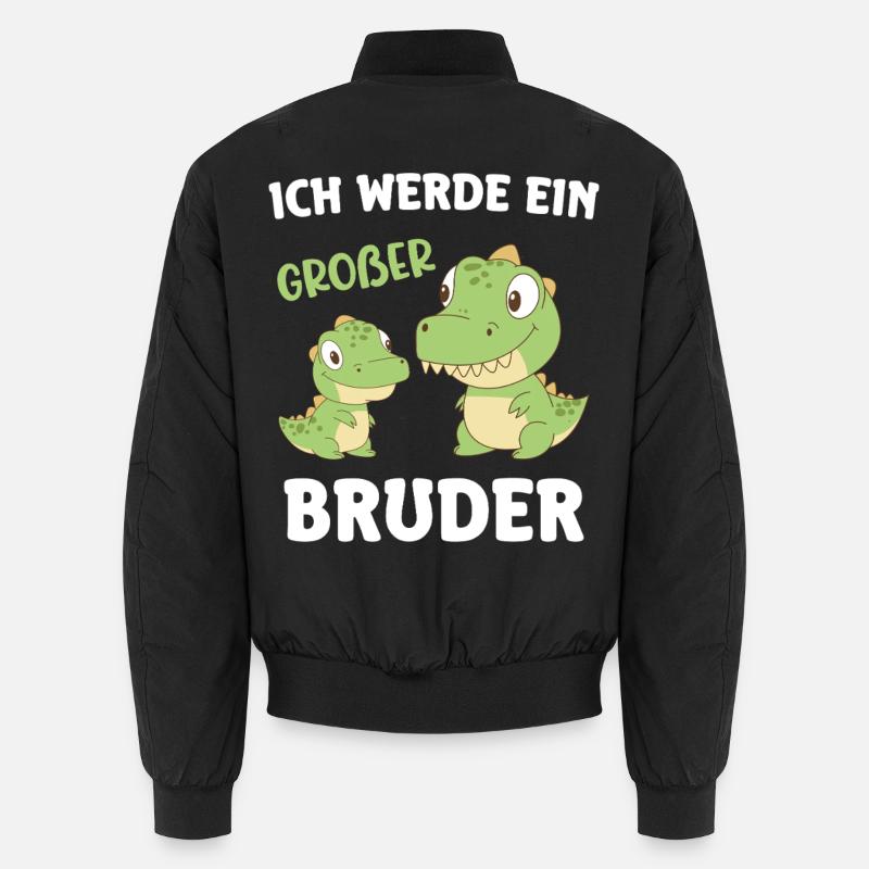 Ich Werde Großer Bruder Dino Unisex Bomberjacke