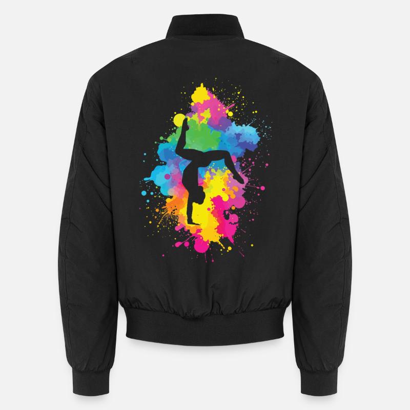 Acrobaties avec explosion de couleurs Bomber unisexe