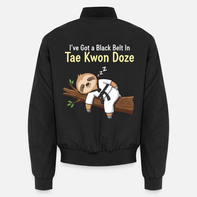 I’ve Got a Black Belt in Tae Kwon Doze Unisex Bomber Jacket