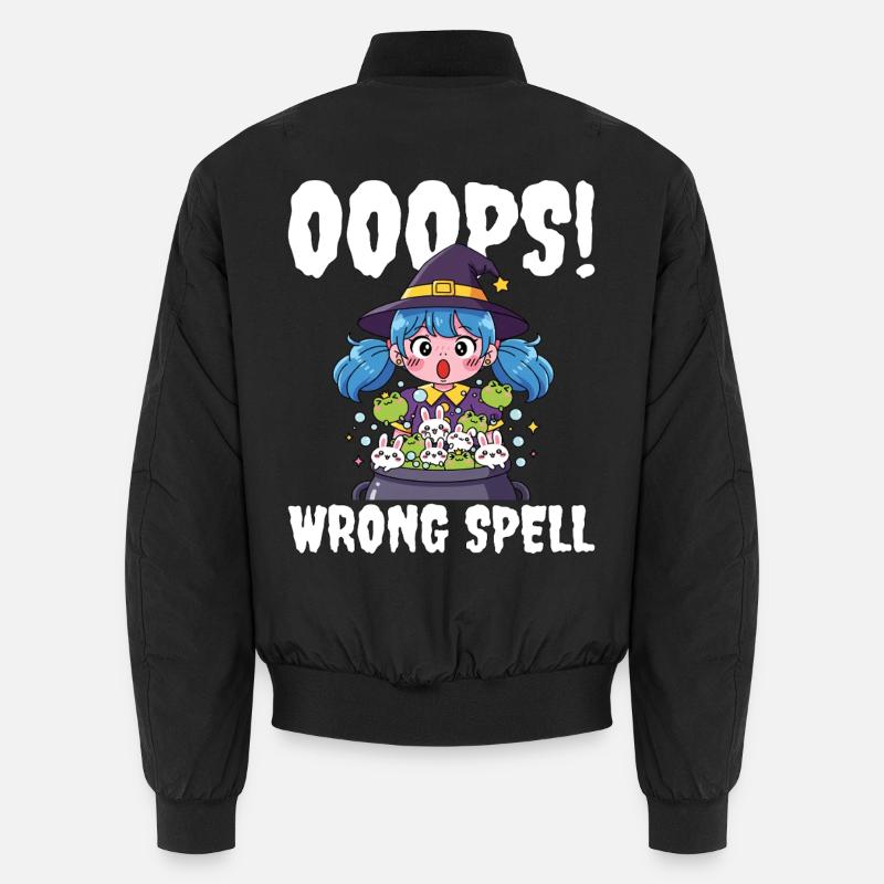 OOOPS! WRONG SPELL - WITCH HALLOWEEN - Unisex Bomber Jacket - black