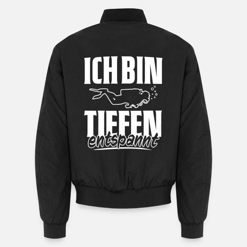 I AM DEEPLY RELAXED DIVING DIVER SAYING Unisex Bomber Jacket