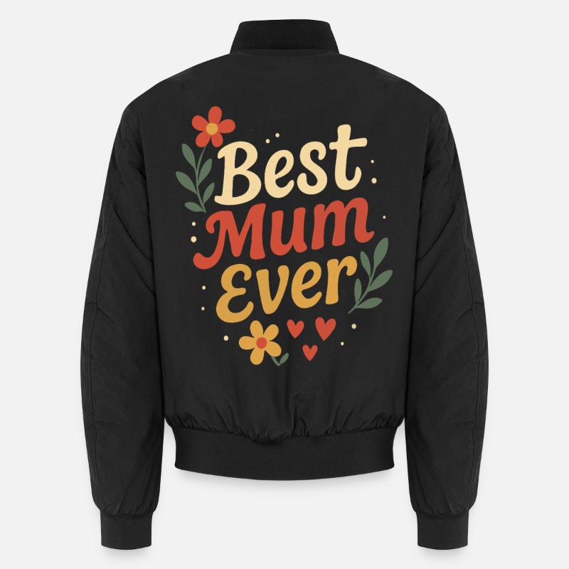 Perfektes Mutter-Design mit Blumen und Herzen Unisex Bomberjacke