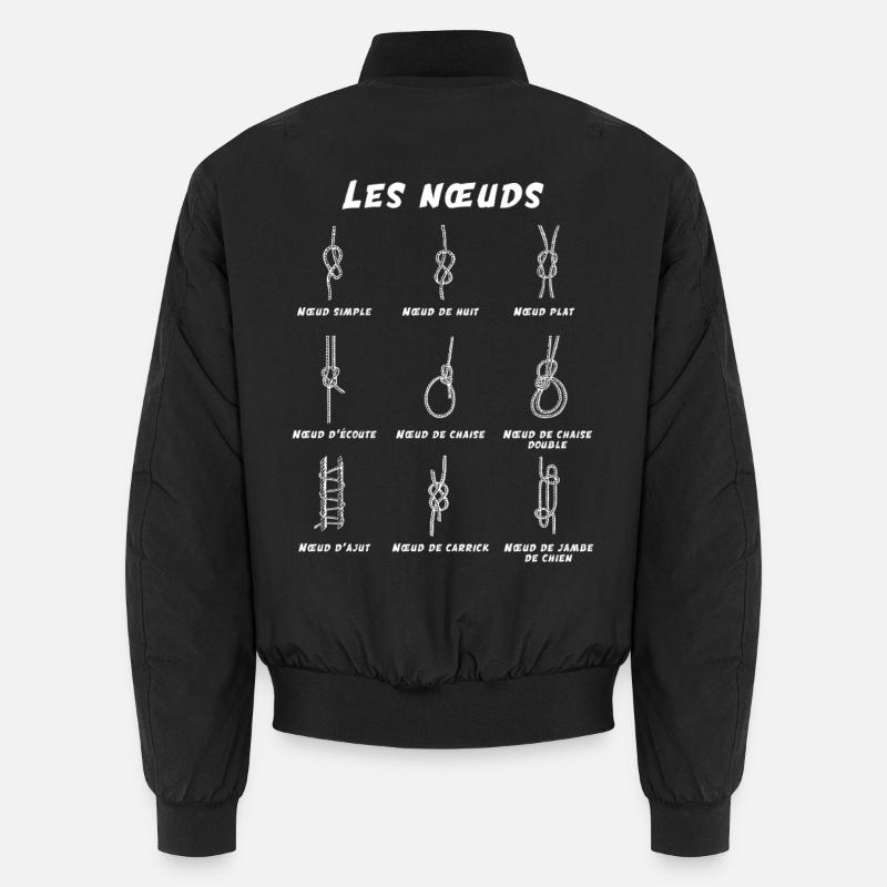 Les Noeuds Marins Passion Voile Navigateur Bomber unisexe