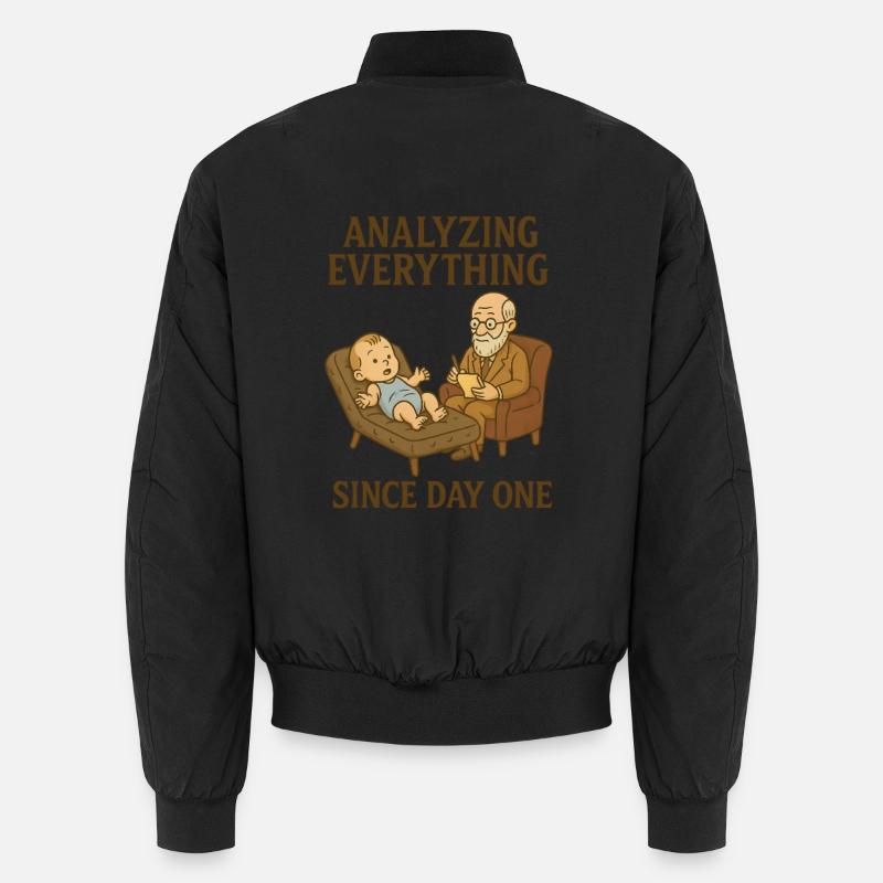 Analyzing everthing since day one Unisex Bomber Jacket