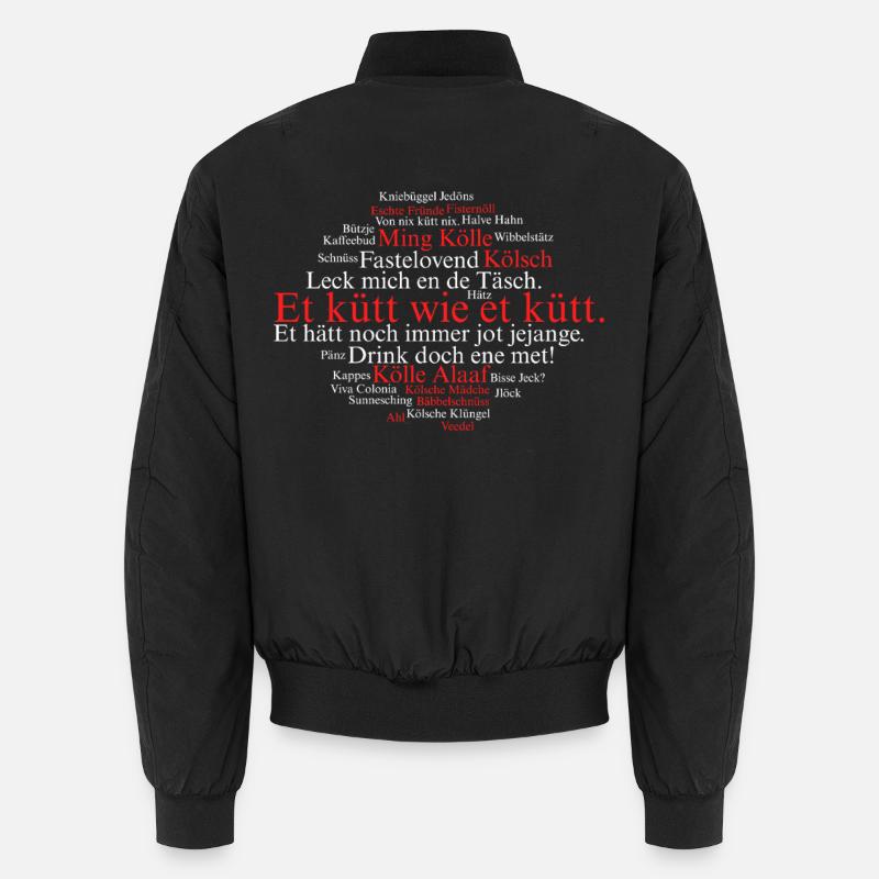 Cologne Kölsch Word Cloud Cologne Carnival Alaaf Kölle Unisex Bomber Jacket