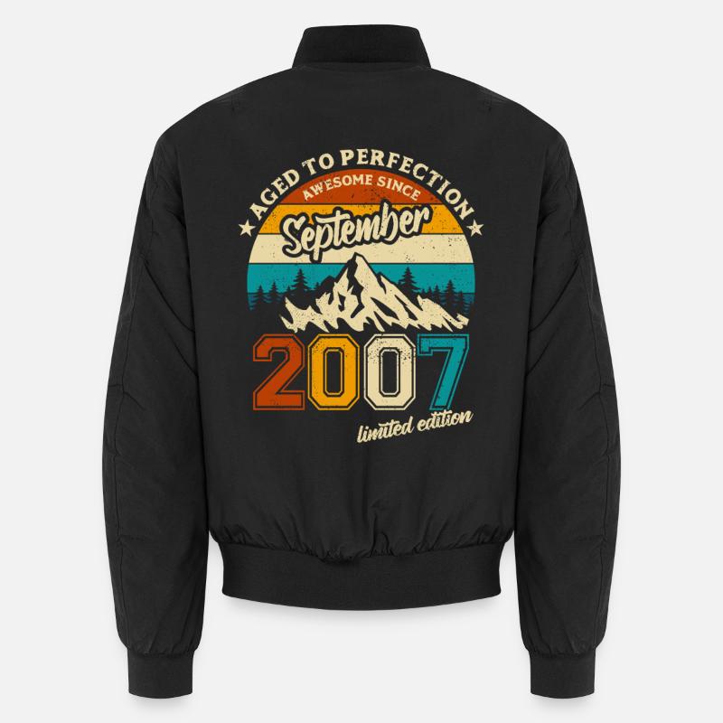 Limited Edition September 2007 Geburtstag Geschenk Unisex Bomberjacke