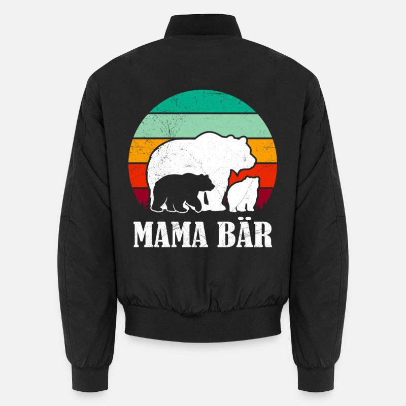 Werdende Mutter MAMA BÄR Bald Mama Lustig Unisex Bomberjacke