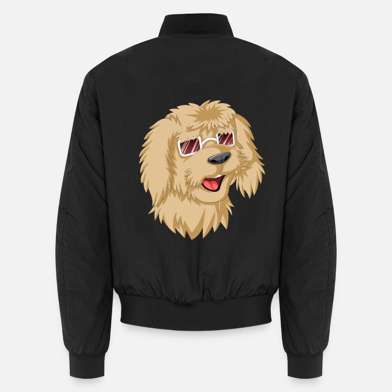 Loving Doodle with Sunglasses - Unisex Bomber Jacket - black