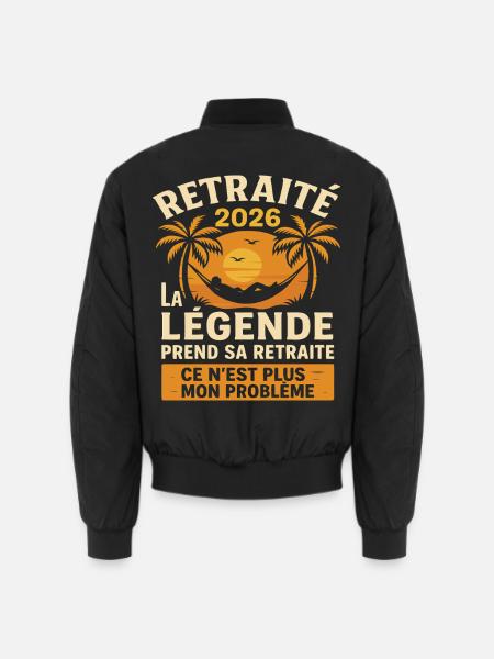 Der Ruhestand 2026 ist nicht mehr mein Problem - Unisex Bomberjacke - Schwarz