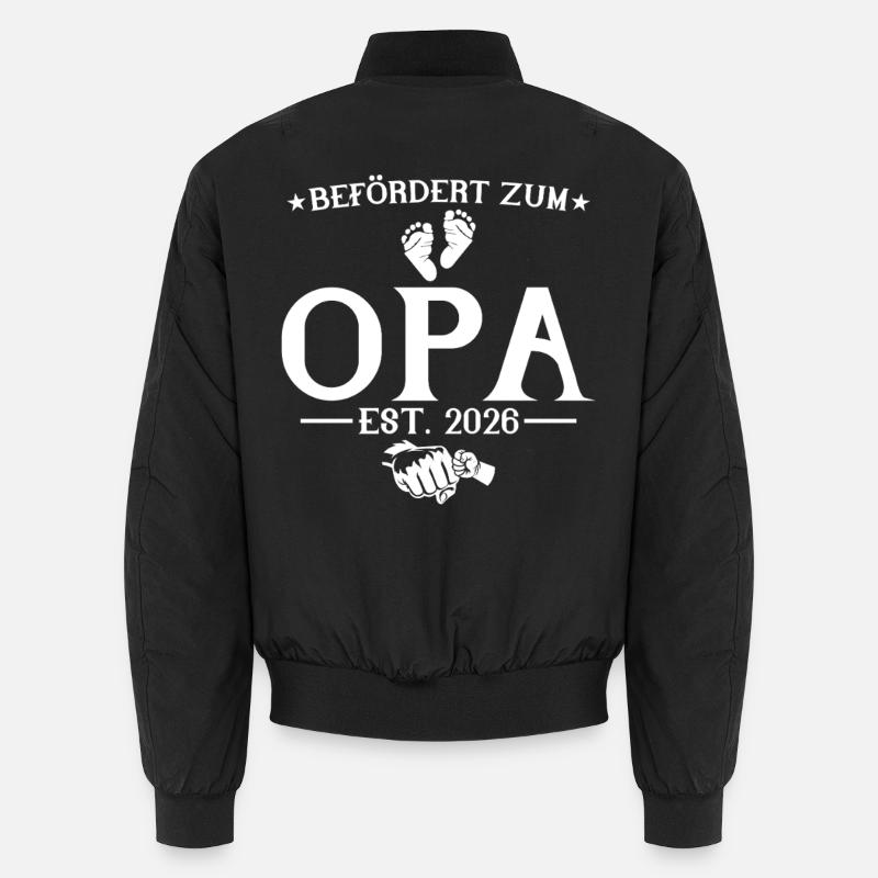 Befördert zum Opa est. 2026 - Unisex Bomberjacke - Schwarz