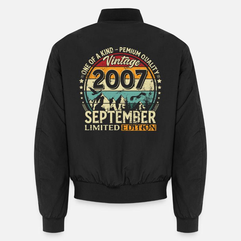 18e anniversaire, millésime septembre 2007 Bomber unisexe