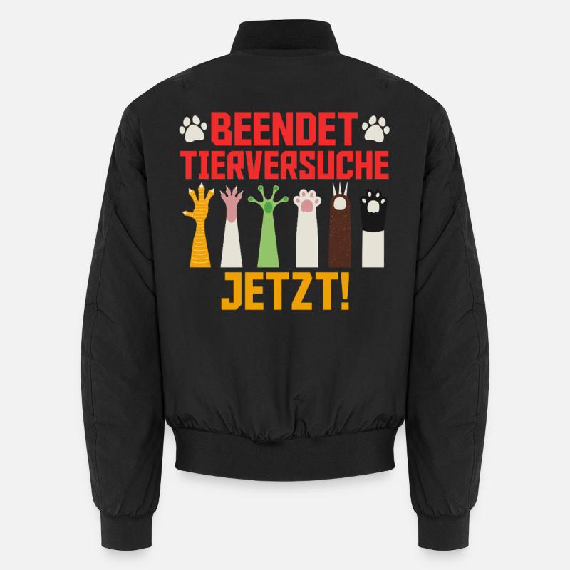 Tierwohl BEENDET TIERVERSUCHE JETZT LUSTIG Unisex Bomberjacke