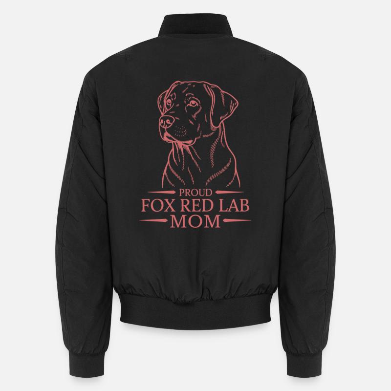 Proud Fox Red Lab Mom - Unisex Bomberjacke - Schwarz
