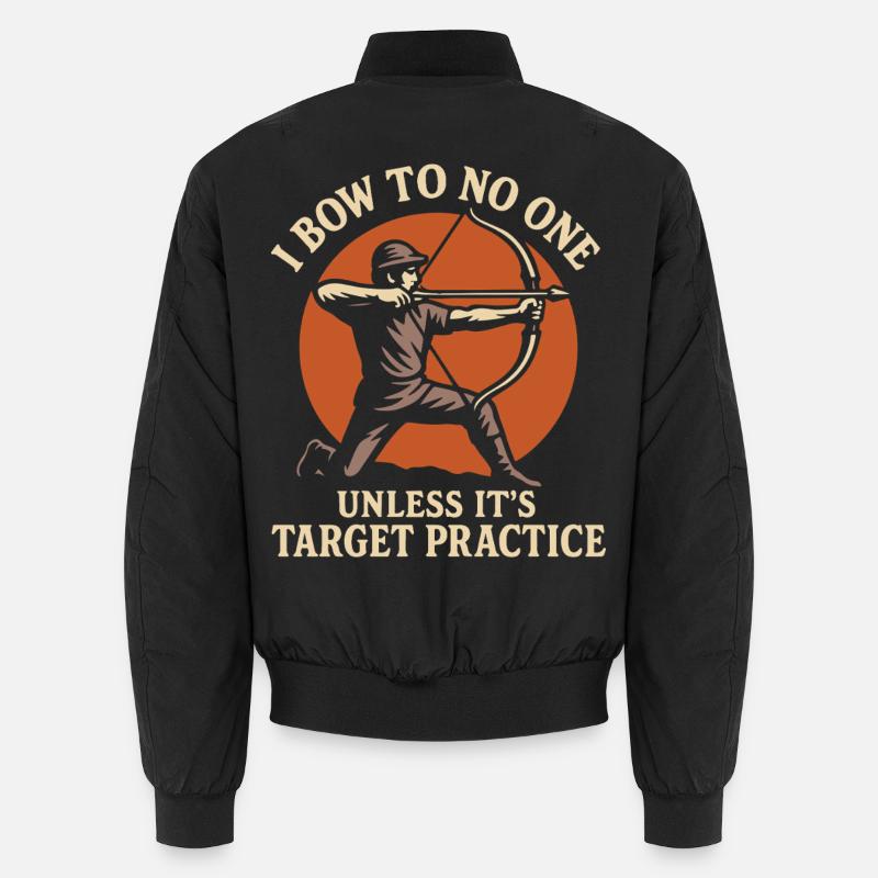 I don't bow to anyone funny Unisex Bomber Jacket