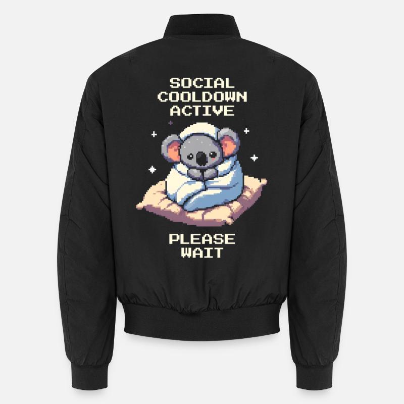 Social cooldown active | Introverted humor Unisex Bomber Jacket