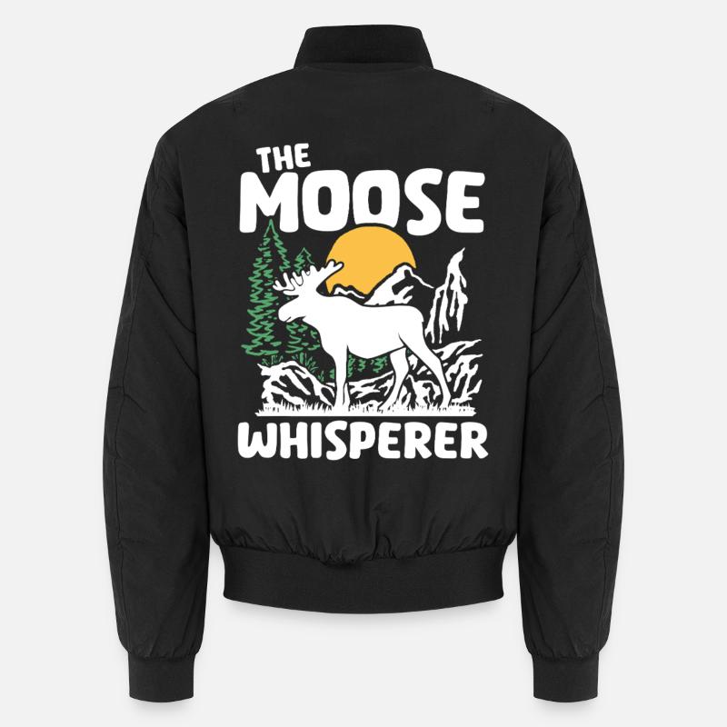 Moose Nature Silhouette Design Unisex Bomberjacke