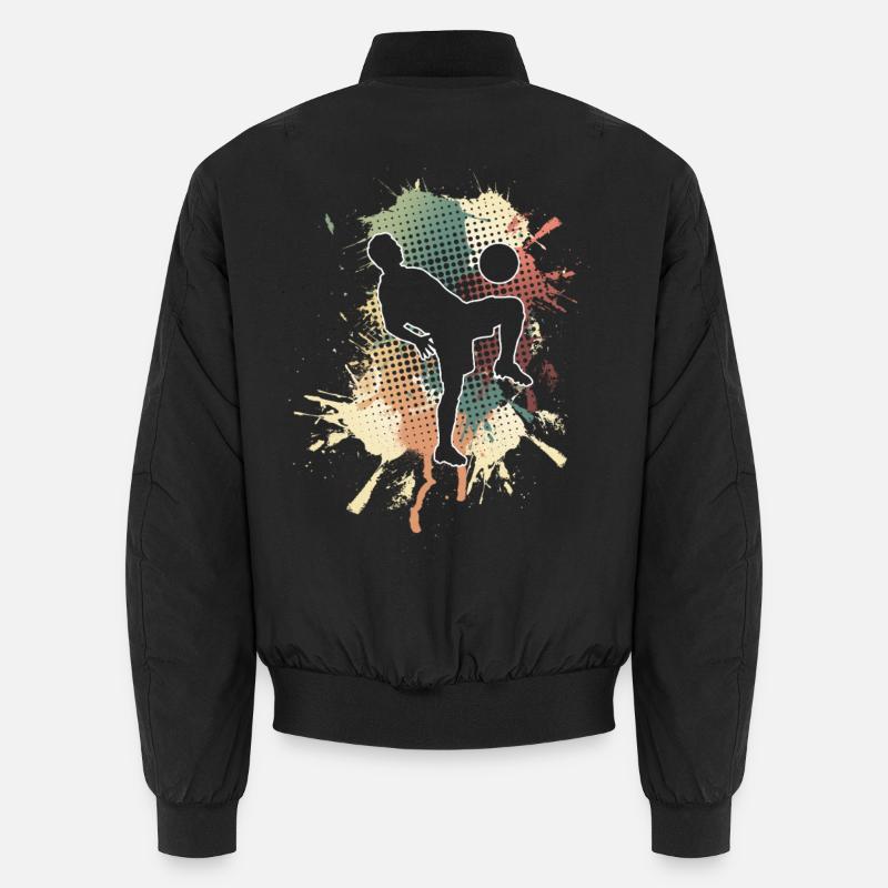 Fußball - Unisex Bomberjacke - Schwarz