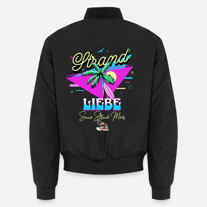 Dicton d’amour tropical avec palmier - Bomber unisexe - noir