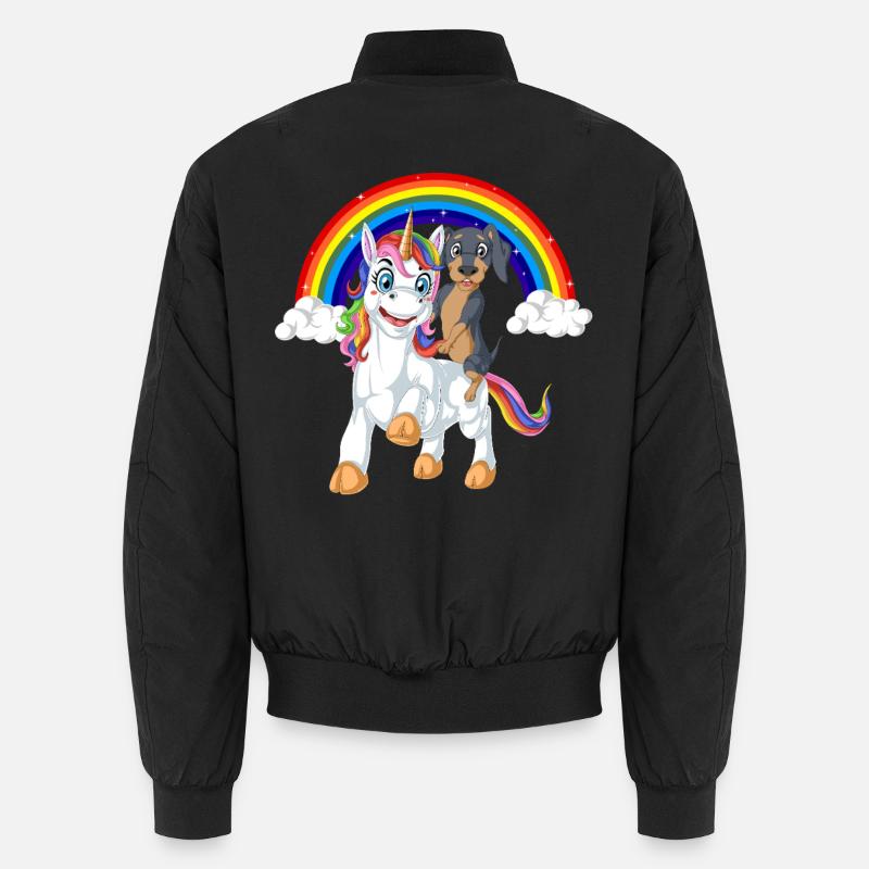 Dachshund - Unisex Bomber Jacket - black