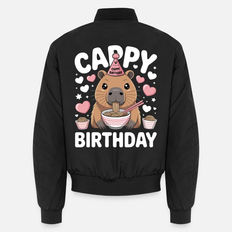 Capybara Ramen Anniversaire de Capy Anniversaire de Capy Bomber unisexe