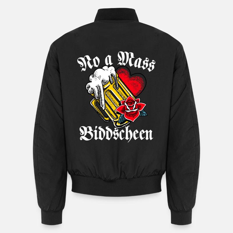 Bavarian Beer Saying October - Unisex Bomber Jacket - black