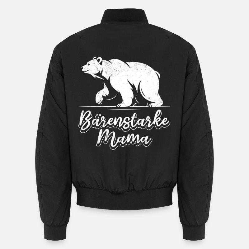 Werdende Mutter BÄRENMAMA Bald Mama Lustiges Unisex Bomberjacke