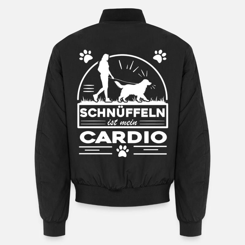 Mantrailing - Schnüffeln ist mein Cardio - Unisex Bomberjacke - Schwarz