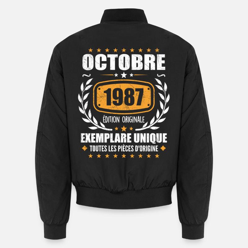 Vintage October 1987, October 1987 Retro Gift Unisex Bomber Jacket