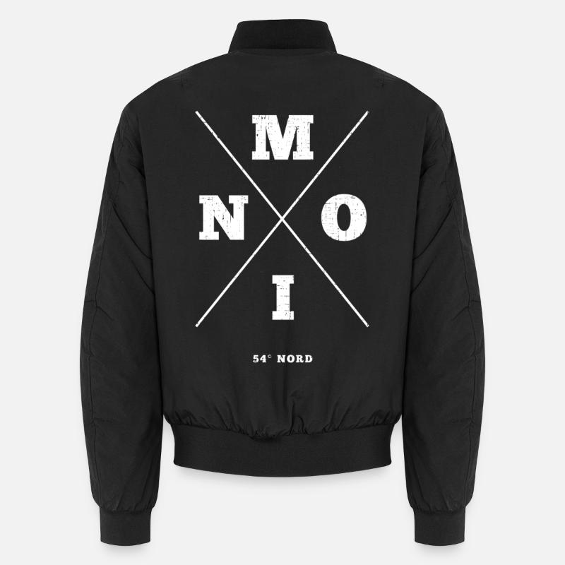 Conception maritime avec Moin 54°Nord - Bomber unisexe - noir